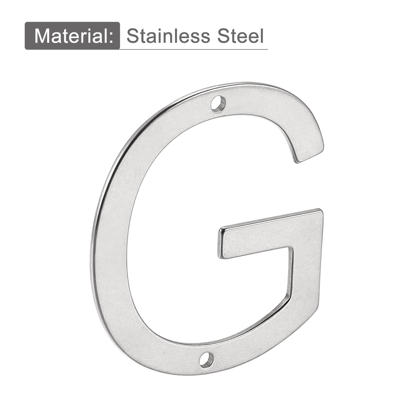 uxcell Uxcell 2.76 Inch Stainless Steel House Letter G for Mailbox Hotel Address Door Sign