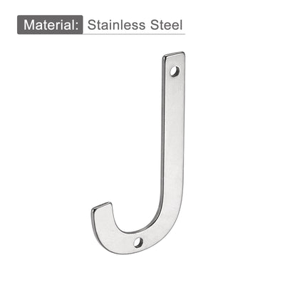 Harfington Uxcell 2.76 Inch Stainless Steel House Letter J for Mailbox Hotel Address Door Sign