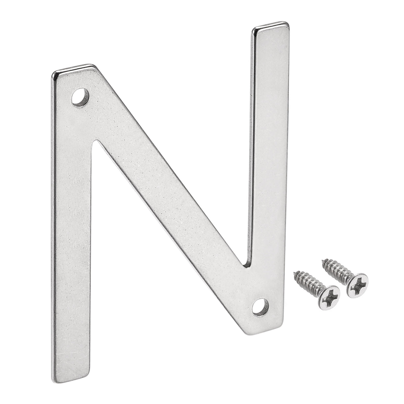 uxcell Uxcell 2.76 Inch Stainless Steel House Letter N for Mailbox Hotel Address Door Sign