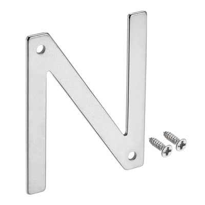 Harfington Uxcell 2.76 Inch Stainless Steel House Letter N for Mailbox Hotel Address Door Sign