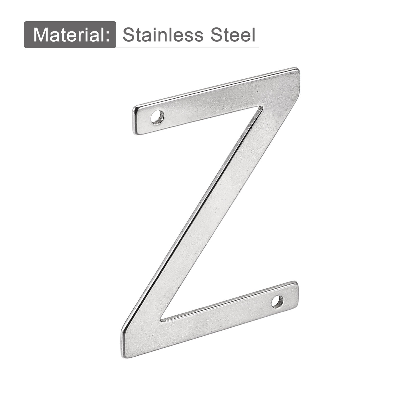 uxcell Uxcell 2.76 Inch Stainless Steel House Letter Z for Mailbox Hotel Address Door Sign