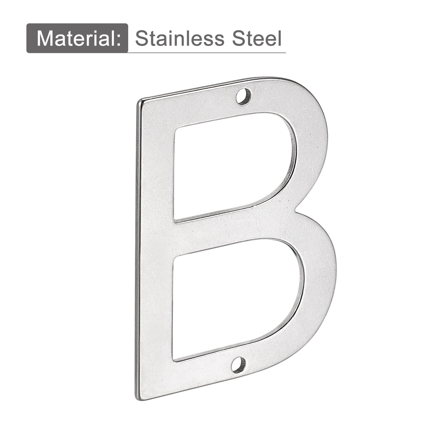 uxcell Uxcell 3.94 Inch Stainless Steel House Letter B for Mailbox Hotel Address Door Sign
