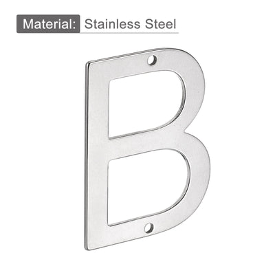 Harfington Uxcell 3.94 Inch Stainless Steel House Letter B for Mailbox Hotel Address Door Sign