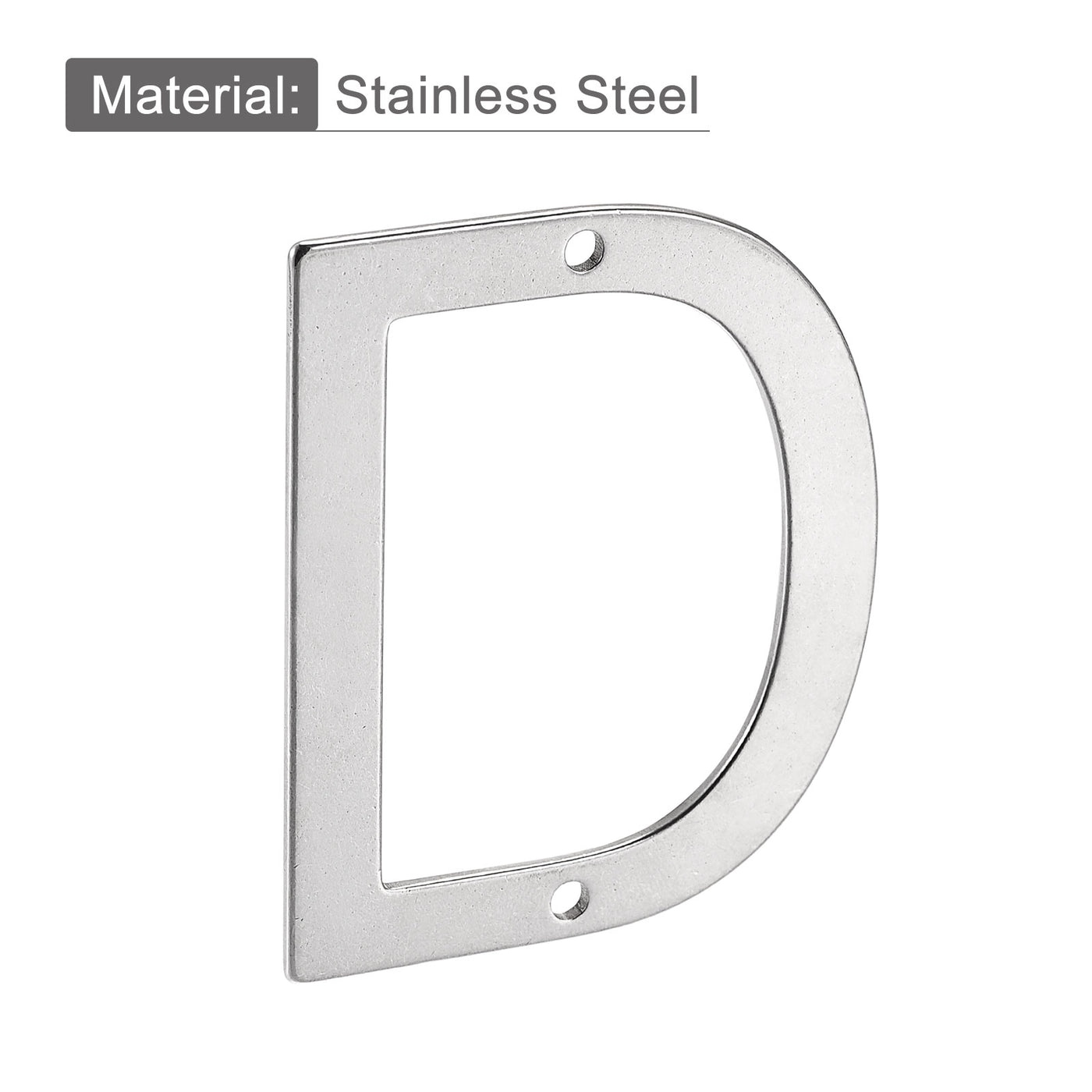uxcell Uxcell 3.94 Inch Stainless Steel House Letter D for Mailbox Hotel Address Door Sign