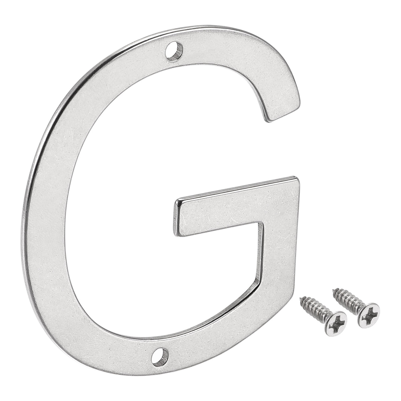 uxcell Uxcell 3.94 Inch Stainless Steel House Letter G for Mailbox Hotel Address Door Sign