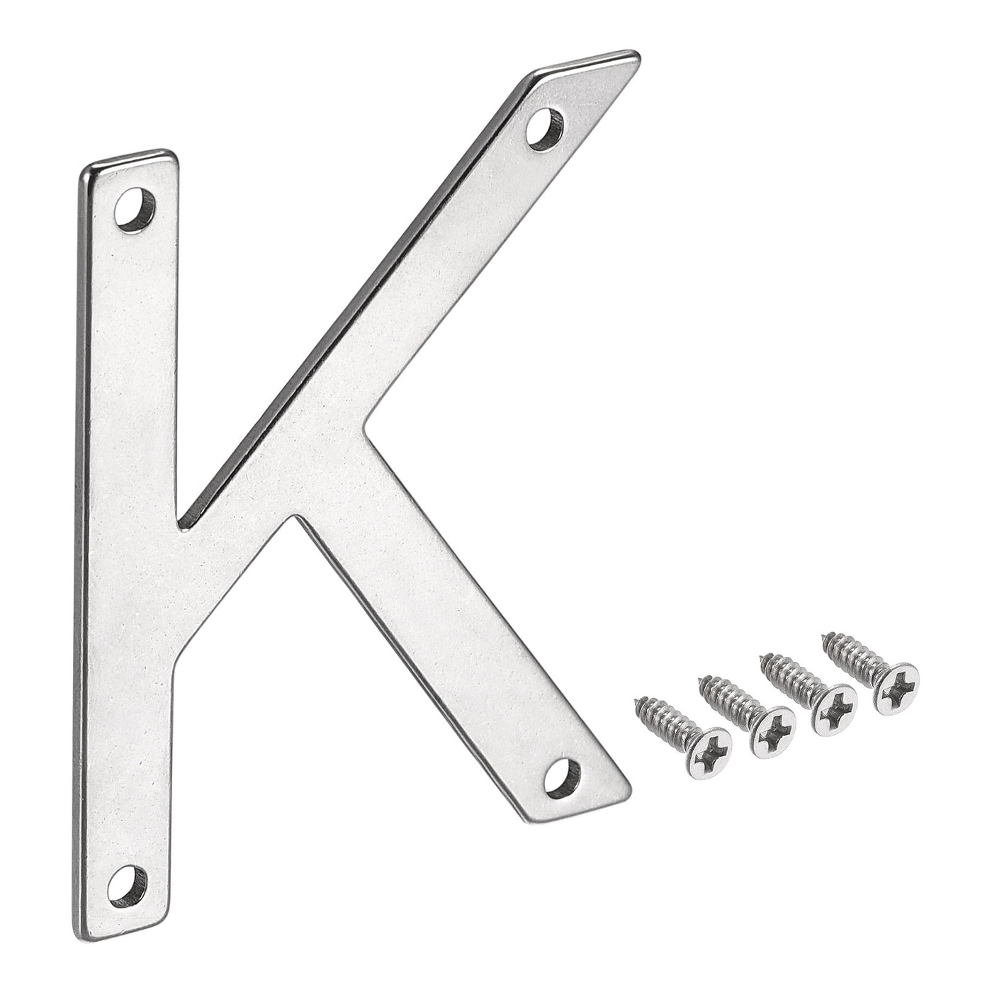 uxcell Uxcell 3.94 Inch Stainless Steel House Letter K for Mailbox Hotel Address Door Sign