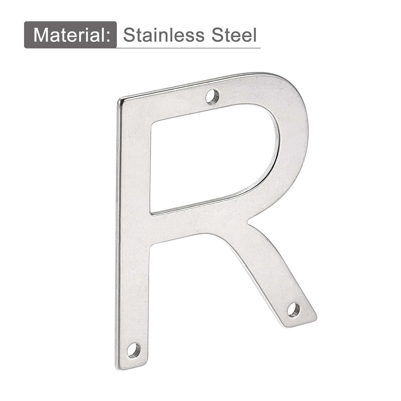 uxcell Uxcell 3.94 Inch Stainless Steel House Letter R for Mailbox Hotel Address Door Sign
