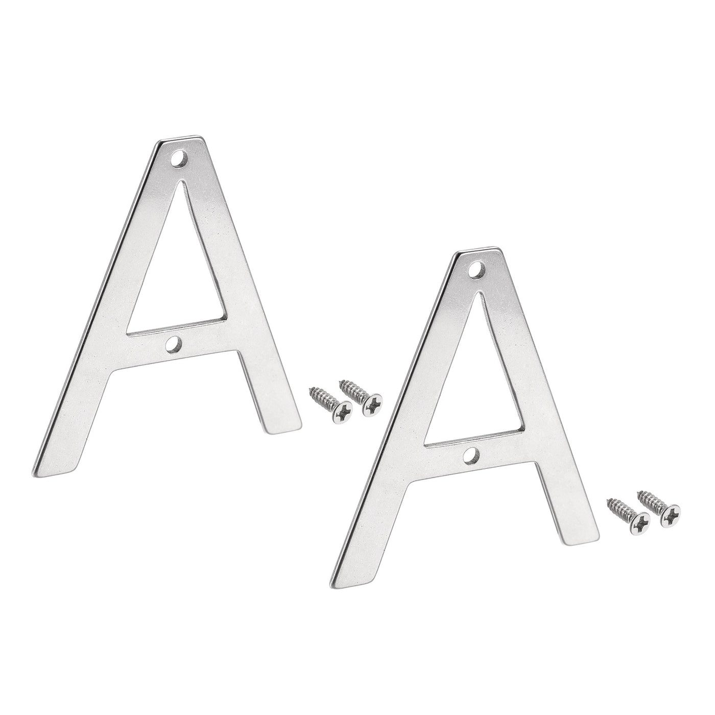 uxcell Uxcell 1.97Inch Stainless Steel House Letter a for Mailbox Hotel Address Door Sign 2Pcs