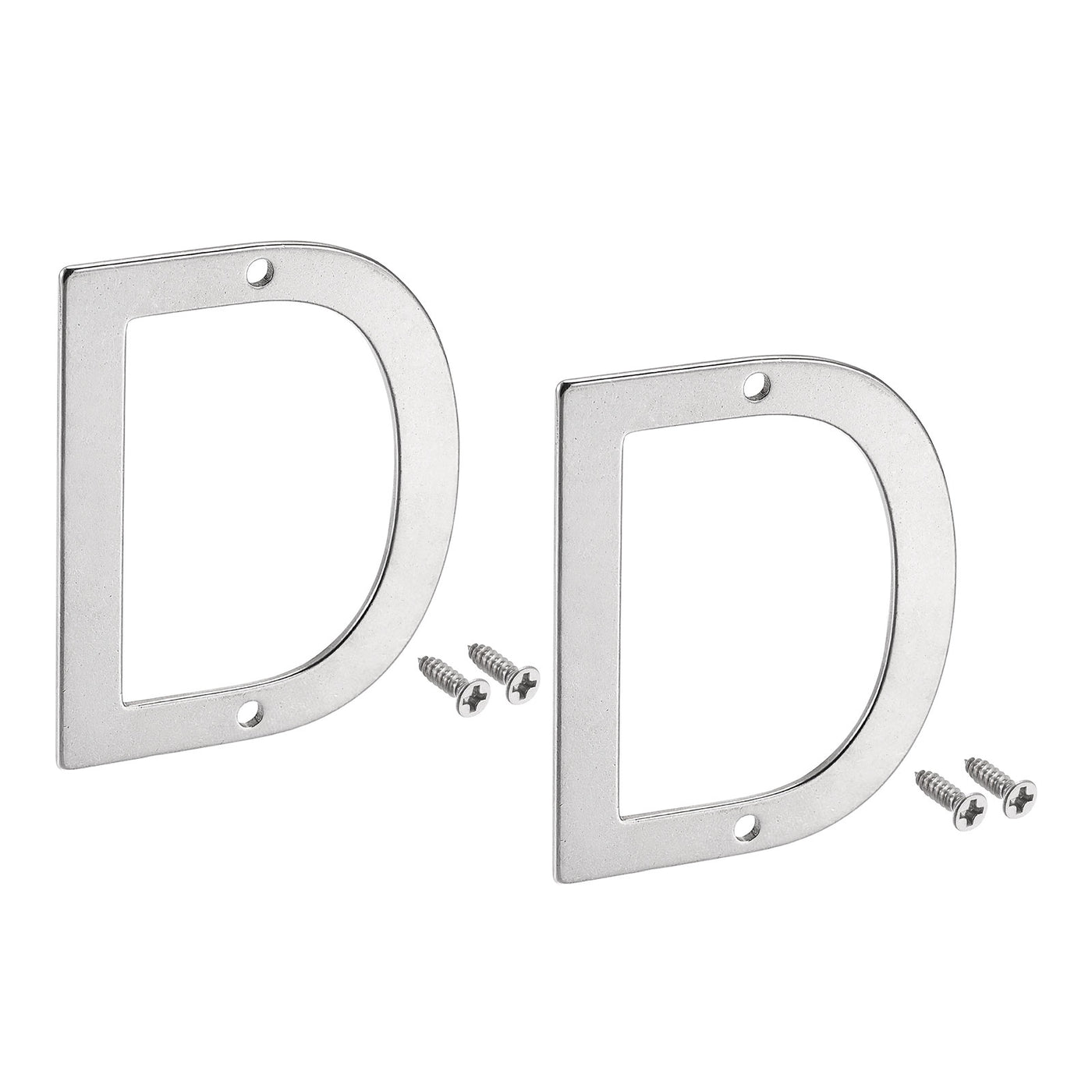 uxcell Uxcell 1.97Inch Stainless Steel House Letter D for Mailbox Hotel Address Door Sign 2Pcs