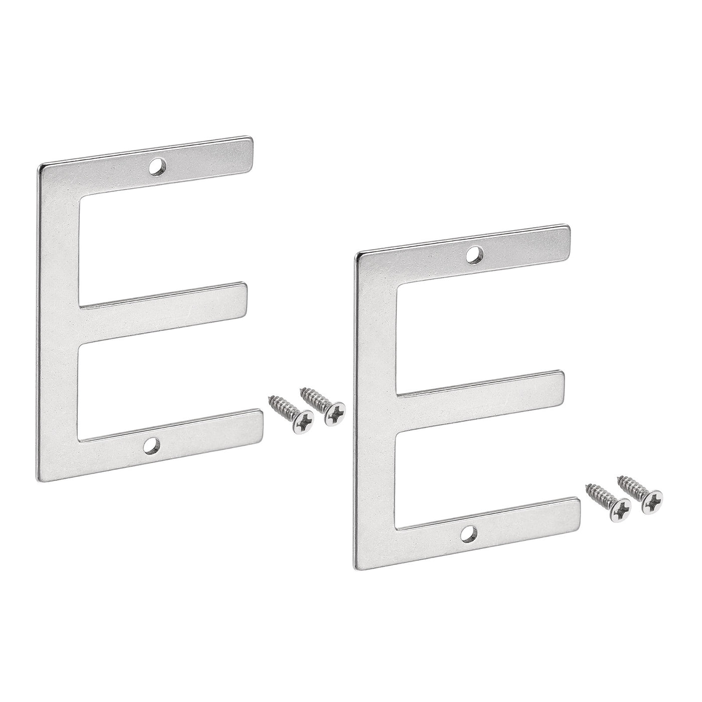uxcell Uxcell 1.97Inch Stainless Steel House Letter E for Mailbox Hotel Address Door Sign 2Pcs