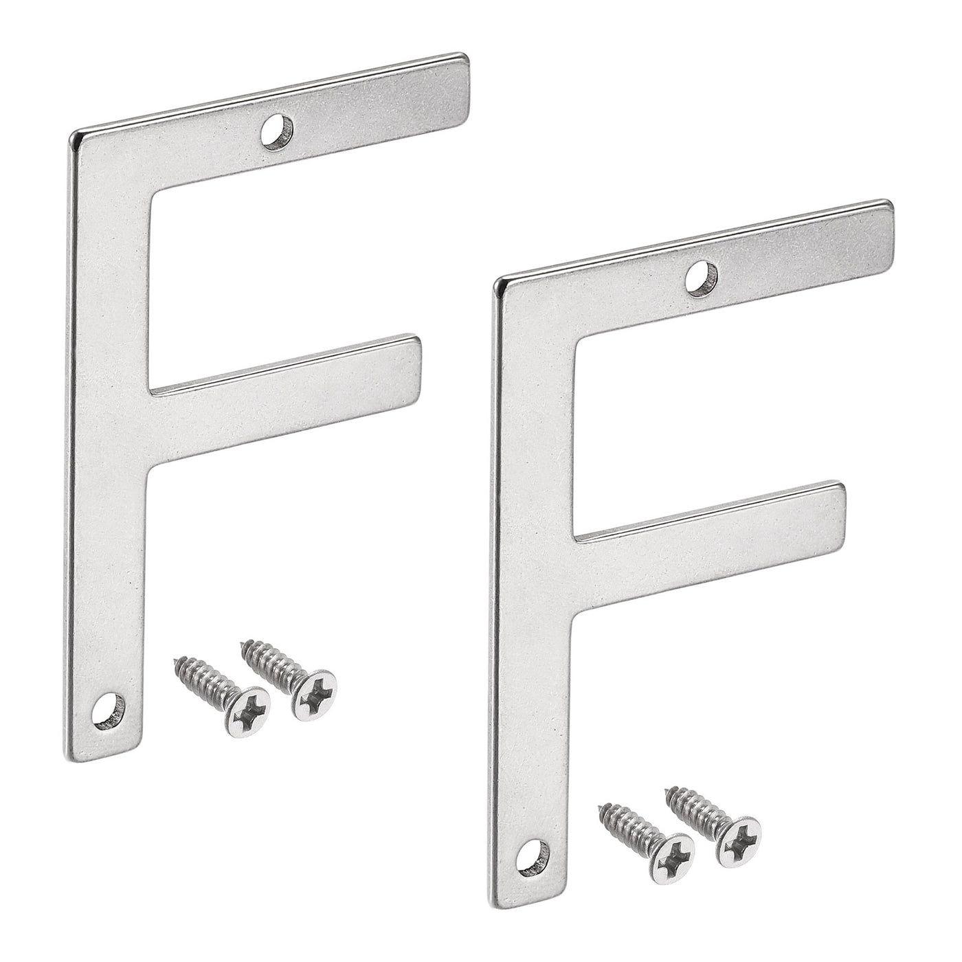 uxcell Uxcell 2.76Inch Stainless Steel House Letter F for Mailbox Hotel Address Door Sign 2Pcs
