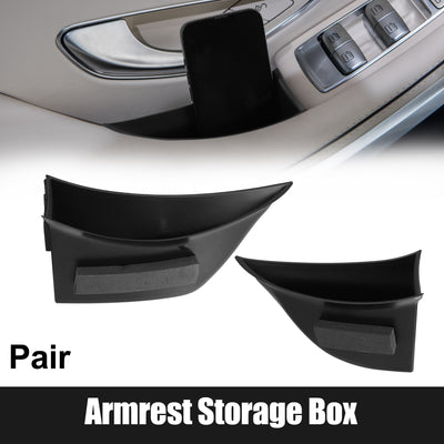 Harfington 1 Pair Car Front Door Side Storage Box Inner Armrest Glove Box Holder Pocket Container Accessories for Mercedes-Benz S-Class 2014-2020