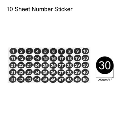 Harfington Number Stickers Number Labels, Self Adhesive Marked Sticker for Classification