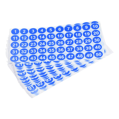 Harfington 1 to 100 Number Stickers Number Label Self Adhesive Marked Sticker Blue and White for Classification, Pack of 20