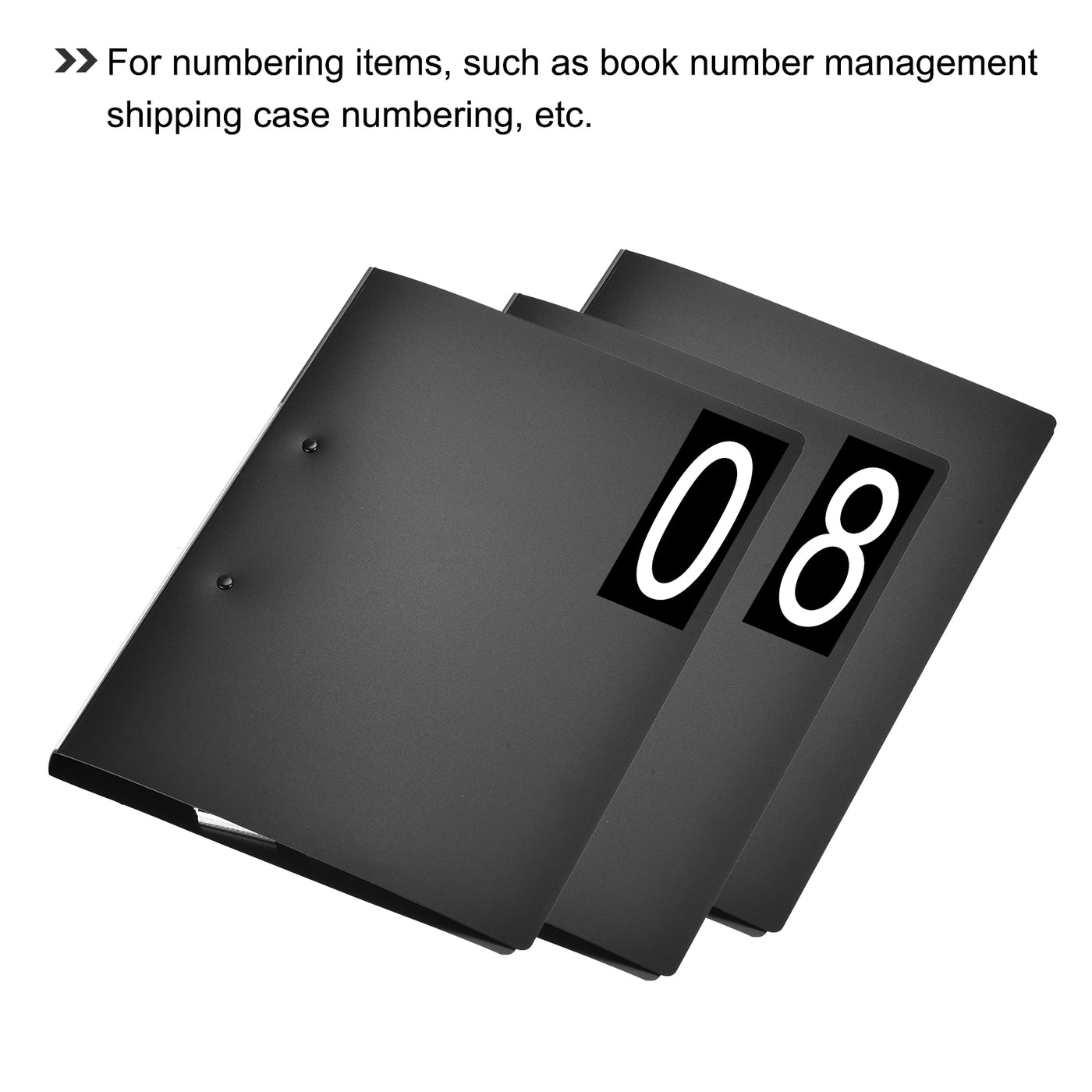 Harfington Mailbox Numbers Sticker Label Number Self Adhesive PVC Vinyl Label Black and White 76x25mm for Mailbox Signs, Pack of 15