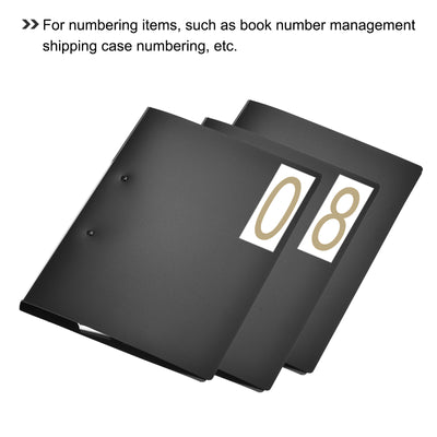 Harfington Mailbox Numbers Sticker Label Number Self Adhesive PVC Vinyl Label Gold Tone 76x25mm for Mailbox Signs, Pack of 10