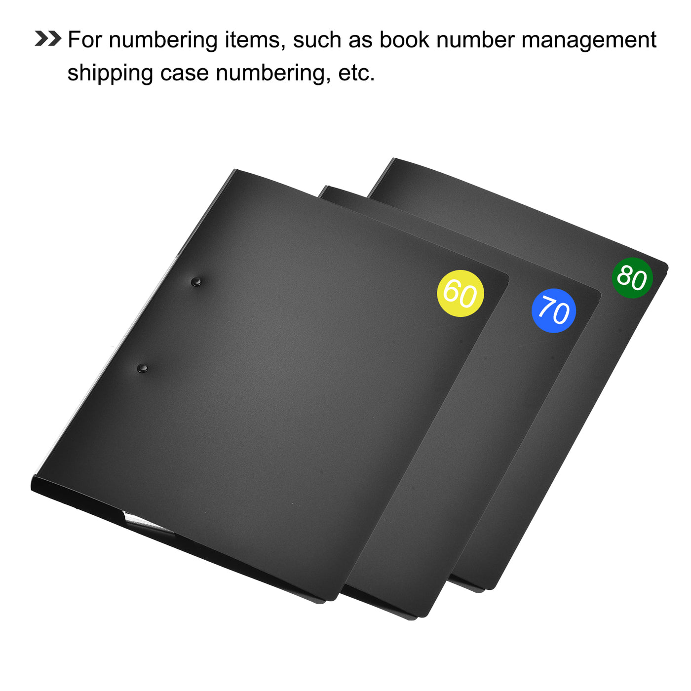 Harfington Number Sticker 1-100 Label Number Self Adhesive Label Black White for Sorting Storage Box Locker Sign, Pack of 25