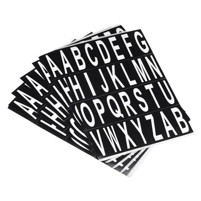 Harfington Letters Stickers White Alphabet Sticky Letter Label PVC Vinyl for Mailbox Address Window Door, Pack of 10