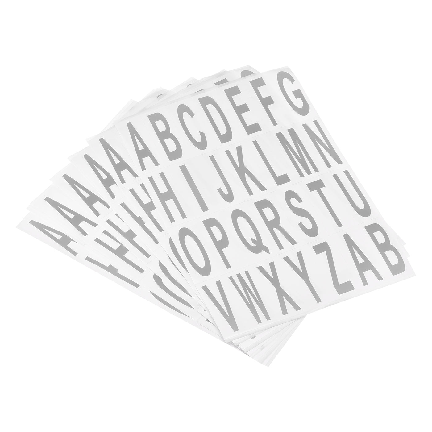 Harfington Letters Stickers Grey Alphabet Sticky Letter Label PVC Vinyl for Mailbox Address Window Door, Pack of 15