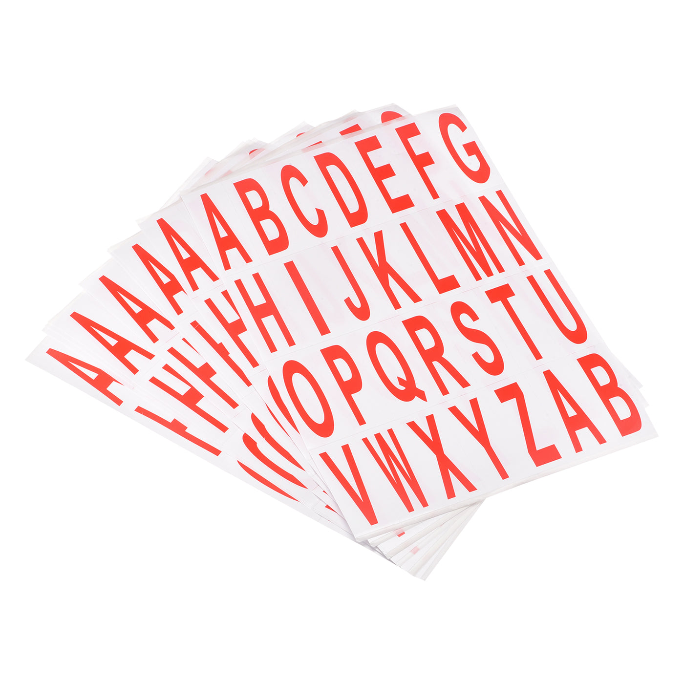 Harfington Letters Stickers Red Alphabet Sticky Letter Label PVC Vinyl for Mailbox Address Window Door, Pack of 15
