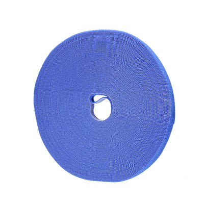 Harfington Reusable Cable Ties 25 Meters 12.5mm Hook and Loop Cord Wraps Blue Fasten