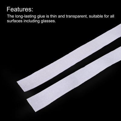 Harfington Hook and Loop Strips Self Adhesive Sticky Fastener 10 Meters 20mm White