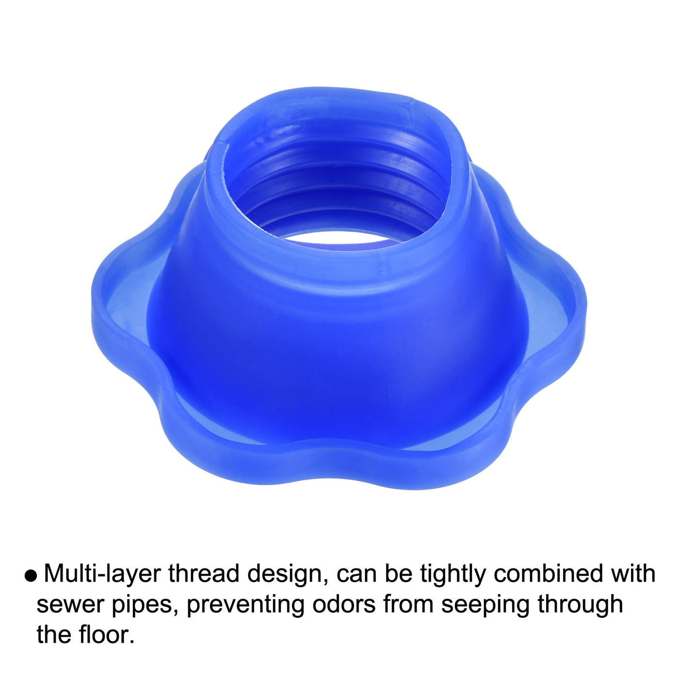 Harfington Sewer Drain Pipe Sealing Plug Silicone Hose Stopper Gasket for Kitchen Bathroom, Blue Pack of 1