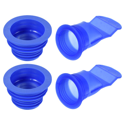 Harfington Sewer Drain Pipe Sealing Plug Silicone Hose Stopper with Blue Anti-odor Core for Kitchen Bathroom, 2 Set