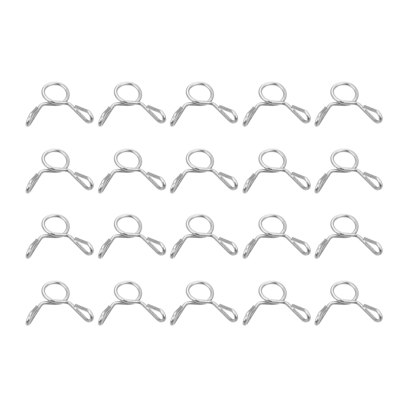 Uxcell Uxcell Fuel Line Hose Clips, 20pcs 26mm 304 Stainless Steel Tube Spring Clamps(Silver)