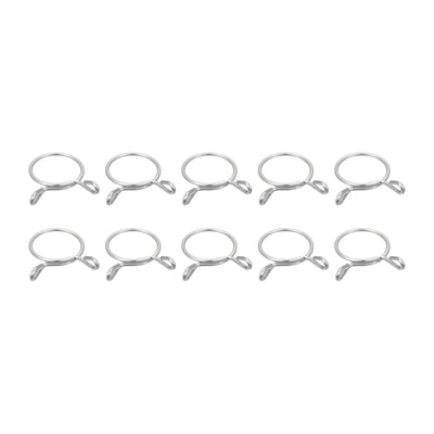 Harfington Uxcell Fuel Line Hose Clips, 10pcs 29mm 304 Stainless Steel Tube Spring Clamps(Silver)