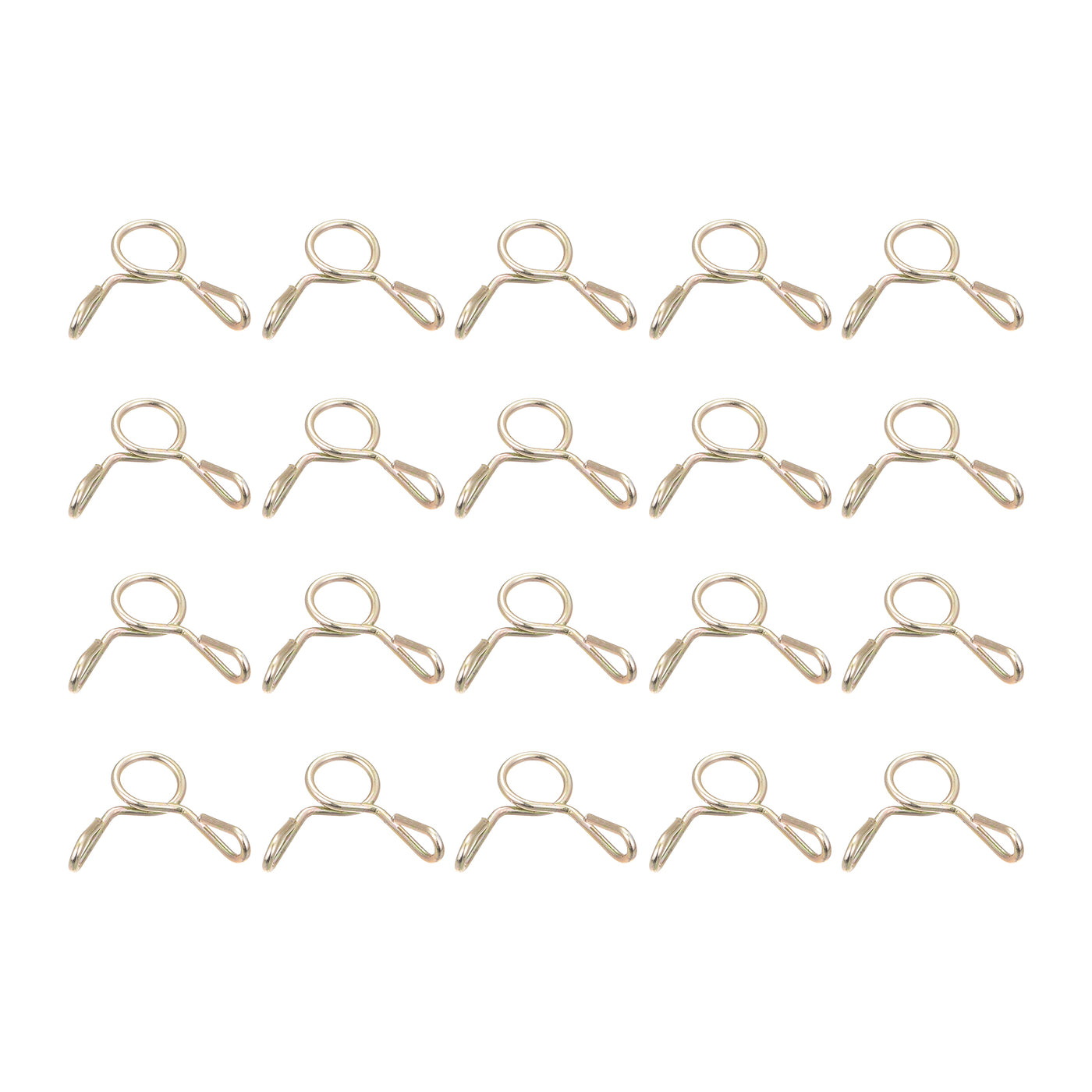 Uxcell Uxcell Fuel Line Hose Clips, 100pcs 12mm 65Mn Steel Tubing Spring Clamps