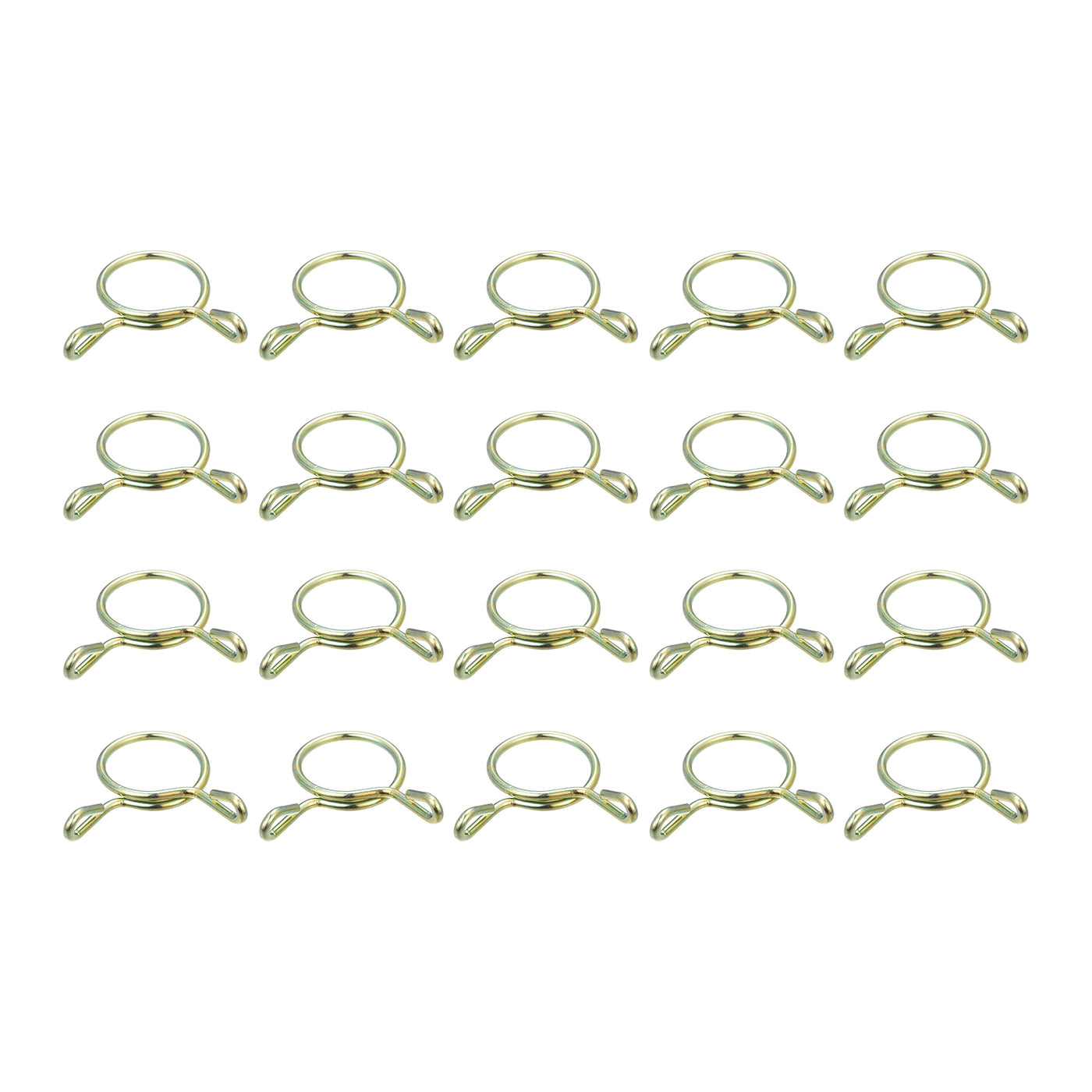 uxcell Uxcell Fuel Line Hose Clips, 20pcs 18mm 65Mn Steel Tubing Spring Clamps