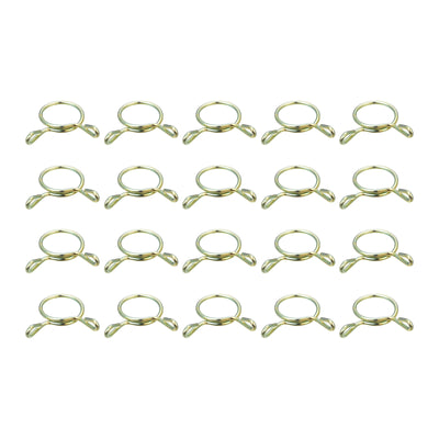 Harfington Uxcell Fuel Line Hose Clips, 20pcs 18mm 65Mn Steel Tubing Spring Clamps