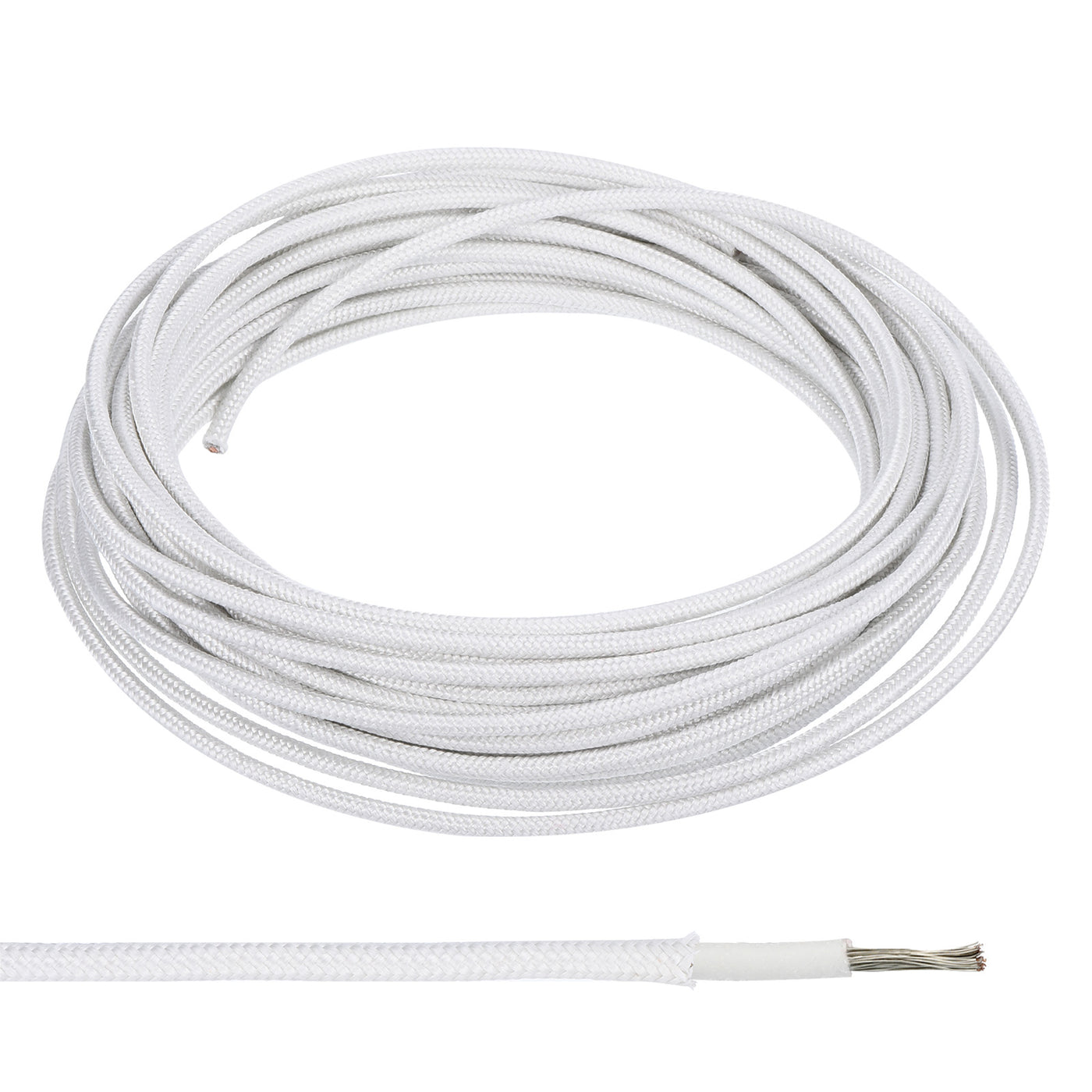 Harfington 9.8Ft 15AWG Electronic Wire, -30 to 200 Degree Celsius Insulated High Temperature Resistant Electrical Flexible Silicone Cable, White