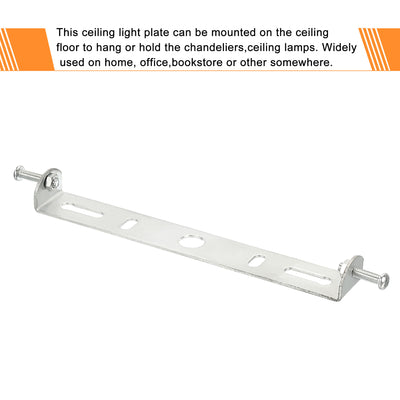 Harfington Ceiling Light Plate, 140x20x15mm Lighting Fixture Mounting Bracket for Home Office Chandelier, 2 Set