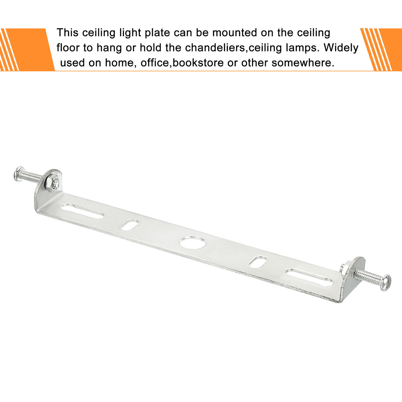 Harfington Ceiling Light Plate, 140x20x15mm Lighting Fixture Mounting Bracket for Home Office Chandelier, 3 Set
