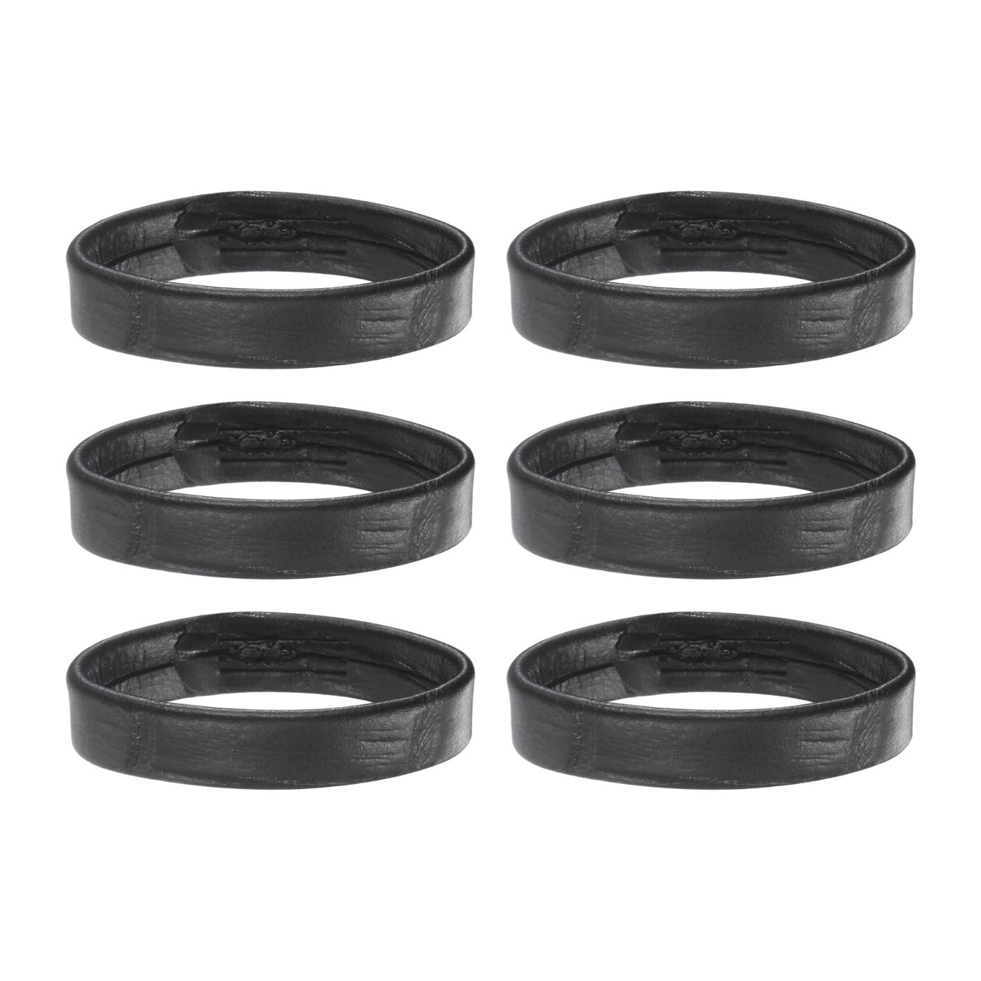 Uxcell Uxcell 6 Pcs PU Leather Loops Retaining Ring for 26mm Width Watch Band, Brown