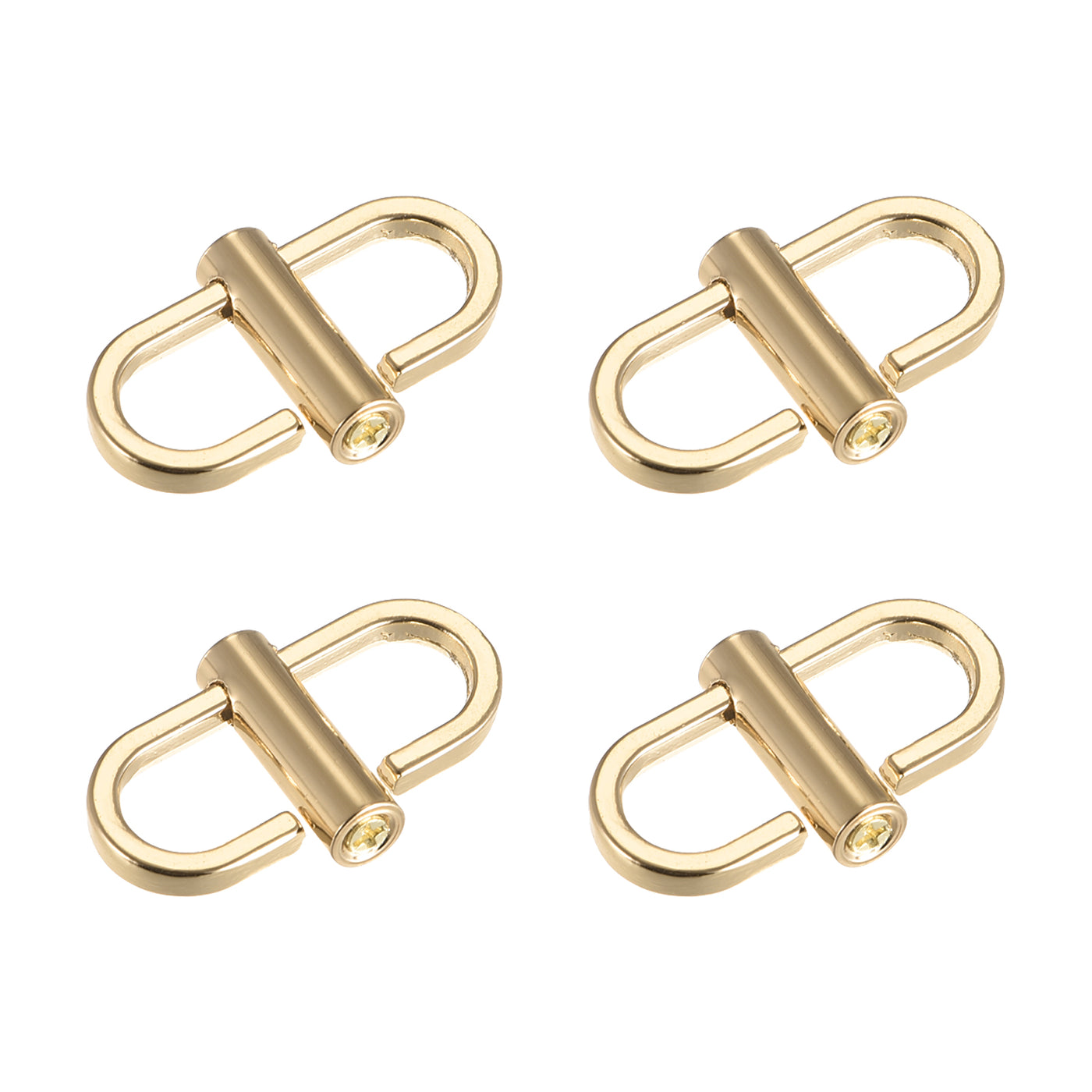 Uxcell Uxcell Adjustable Metal Buckles for Chain Strap, 4Pcs 22x13mm Chain Shortener, Yellow