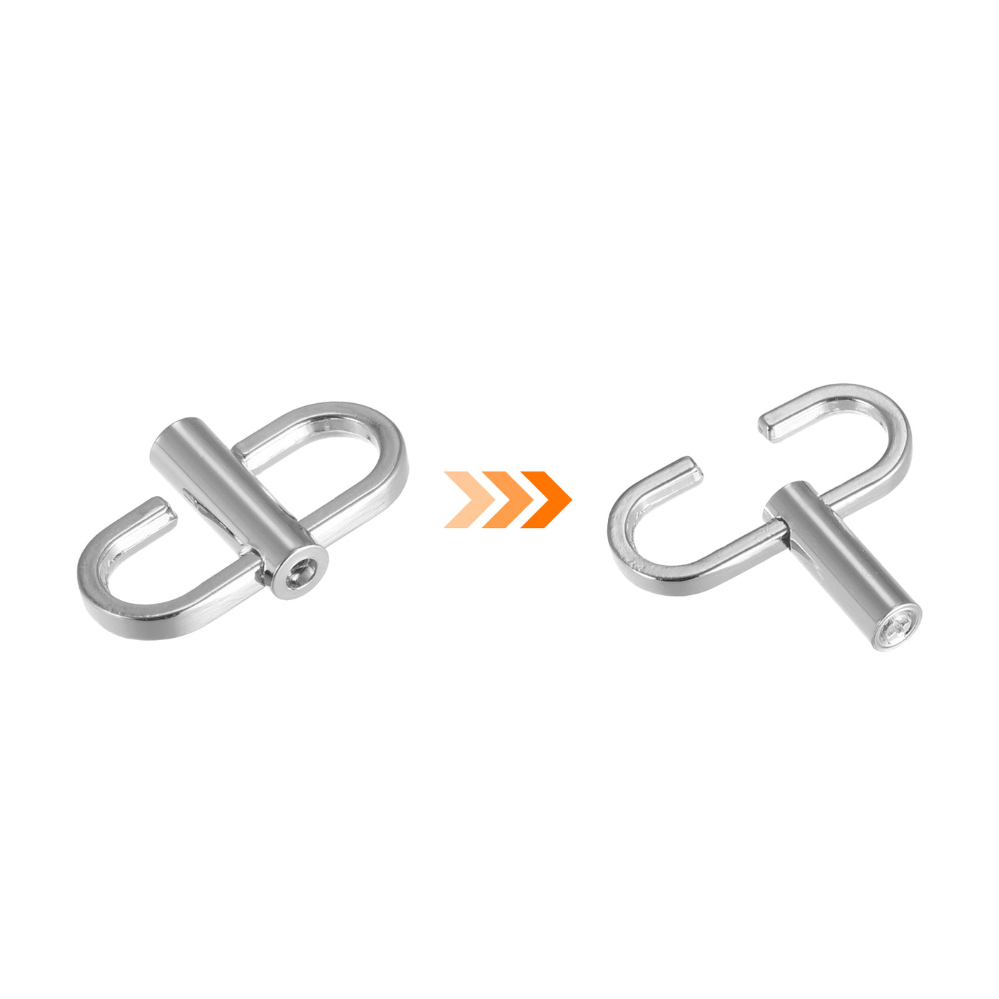 uxcell Uxcell Adjustable Metal Buckles for Chain Strap, 5Pcs 23x14mm Chain Shortener, Silver