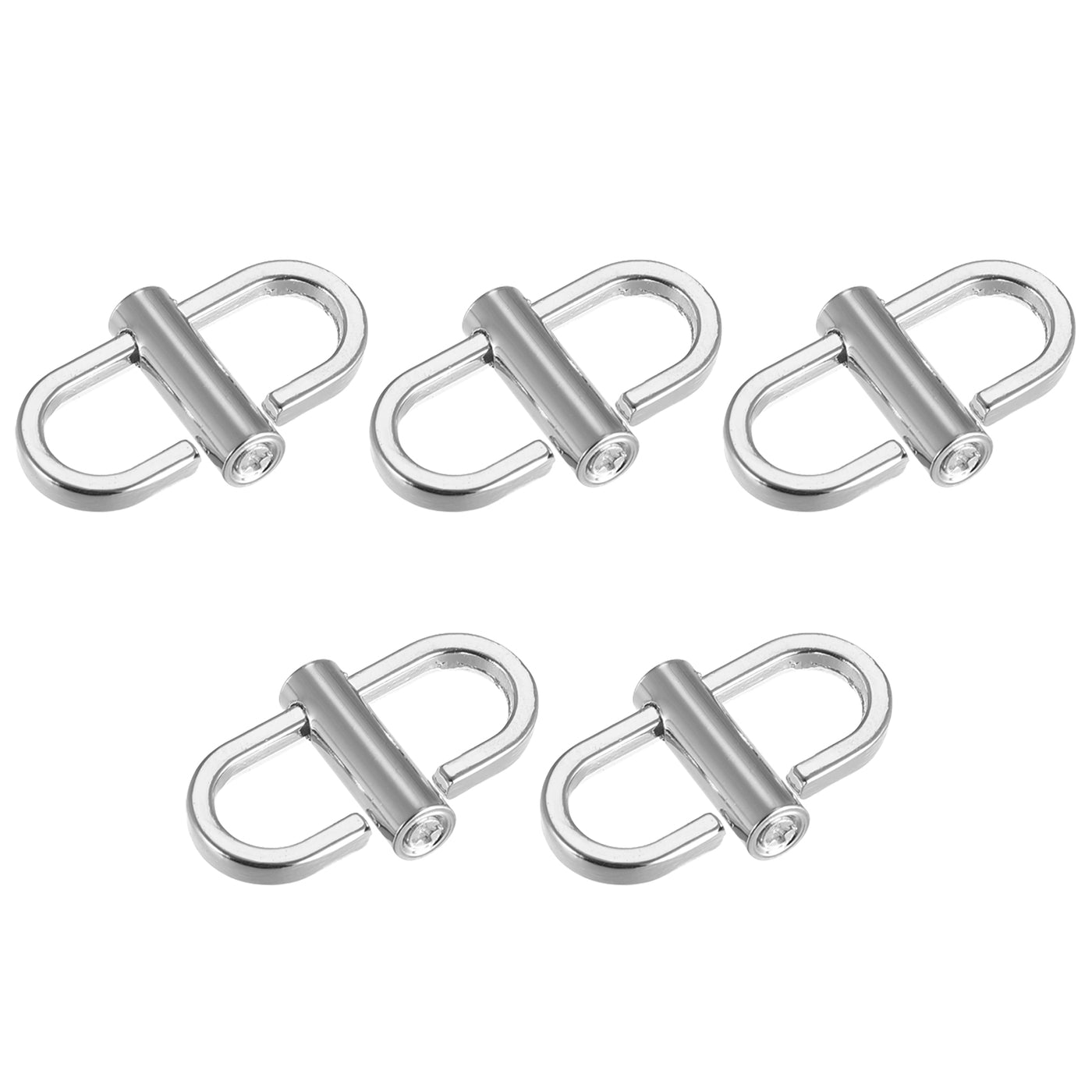 uxcell Uxcell Adjustable Metal Buckles for Chain Strap, 5Pcs 23x14mm Chain Shortener, Silver