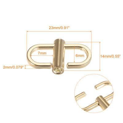Harfington Uxcell Adjustable Metal Buckles for Chain Strap, 2Pcs 22x10mm Chain Shortener, Gold
