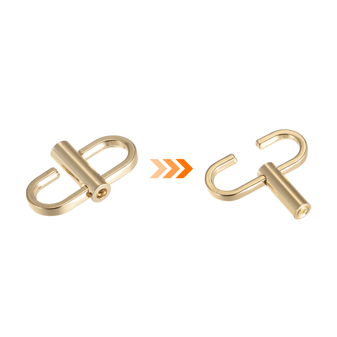 Uxcell Uxcell Adjustable Metal Buckles for Chain Strap, 2Pcs 22x10mm Chain Shortener, Gold