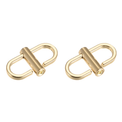 Harfington Uxcell Adjustable Metal Buckles for Chain Strap, 2Pcs 22x10mm Chain Shortener, Gold