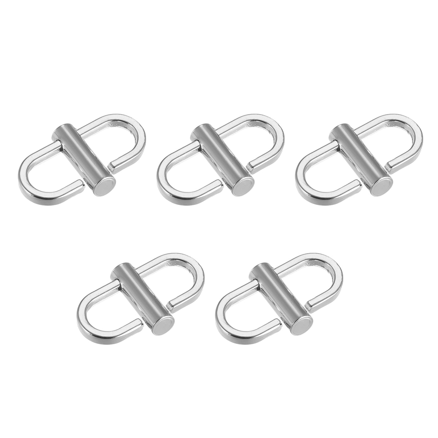 uxcell Uxcell Adjustable Metal Buckles for Chain Strap, 5Pcs 22x10mm Chain Shortener, Silver