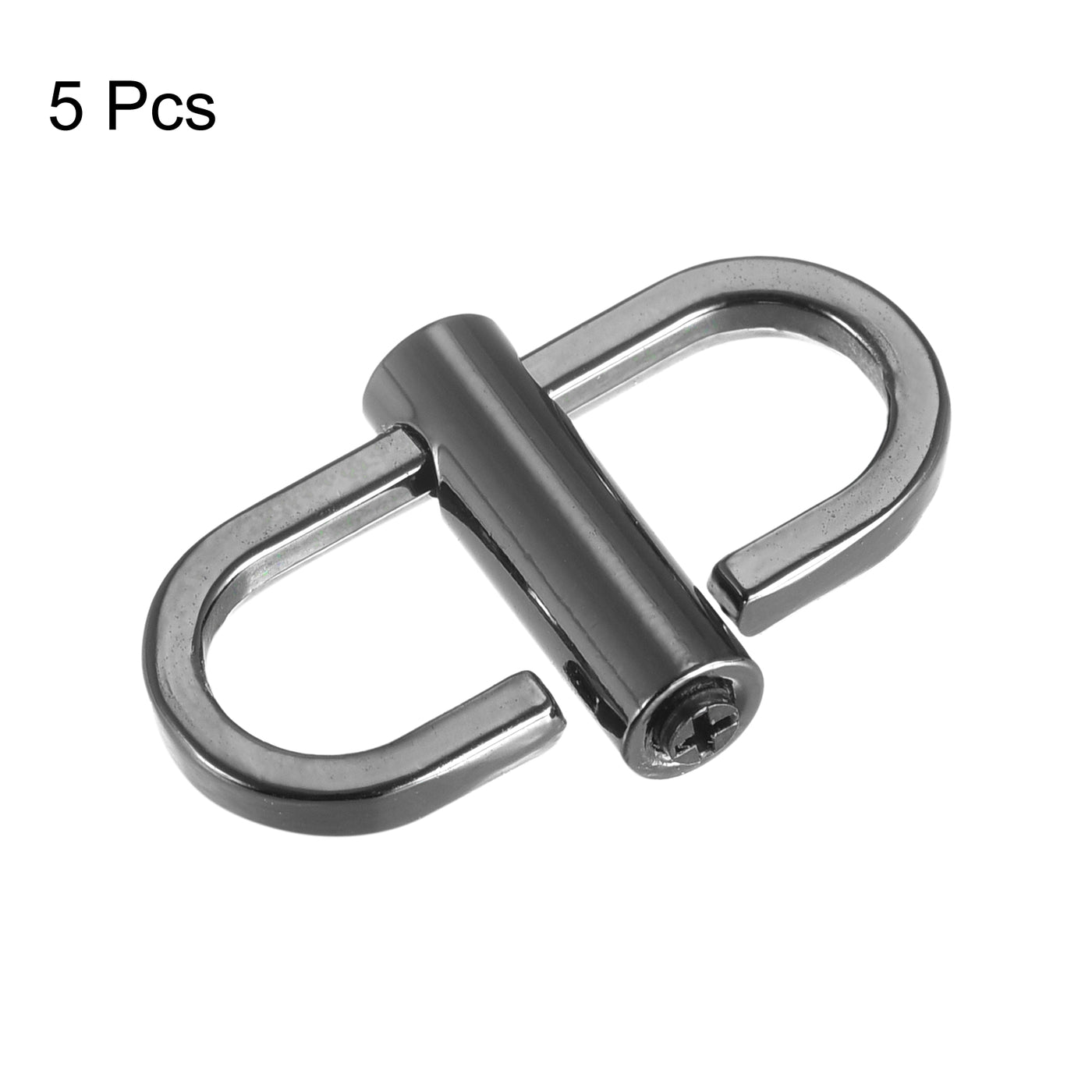 uxcell Uxcell Adjustable Metal Buckles for Chain Strap, 5Pcs 22x13mm Chain Shortener, Black