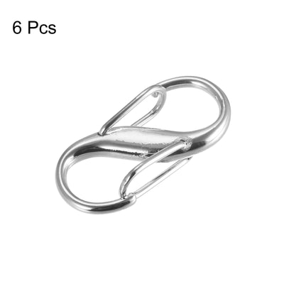 Harfington Uxcell Adjustable Metal Buckle for Chain Strap, 6Pcs 27x13mm Chain Shortener, Silver