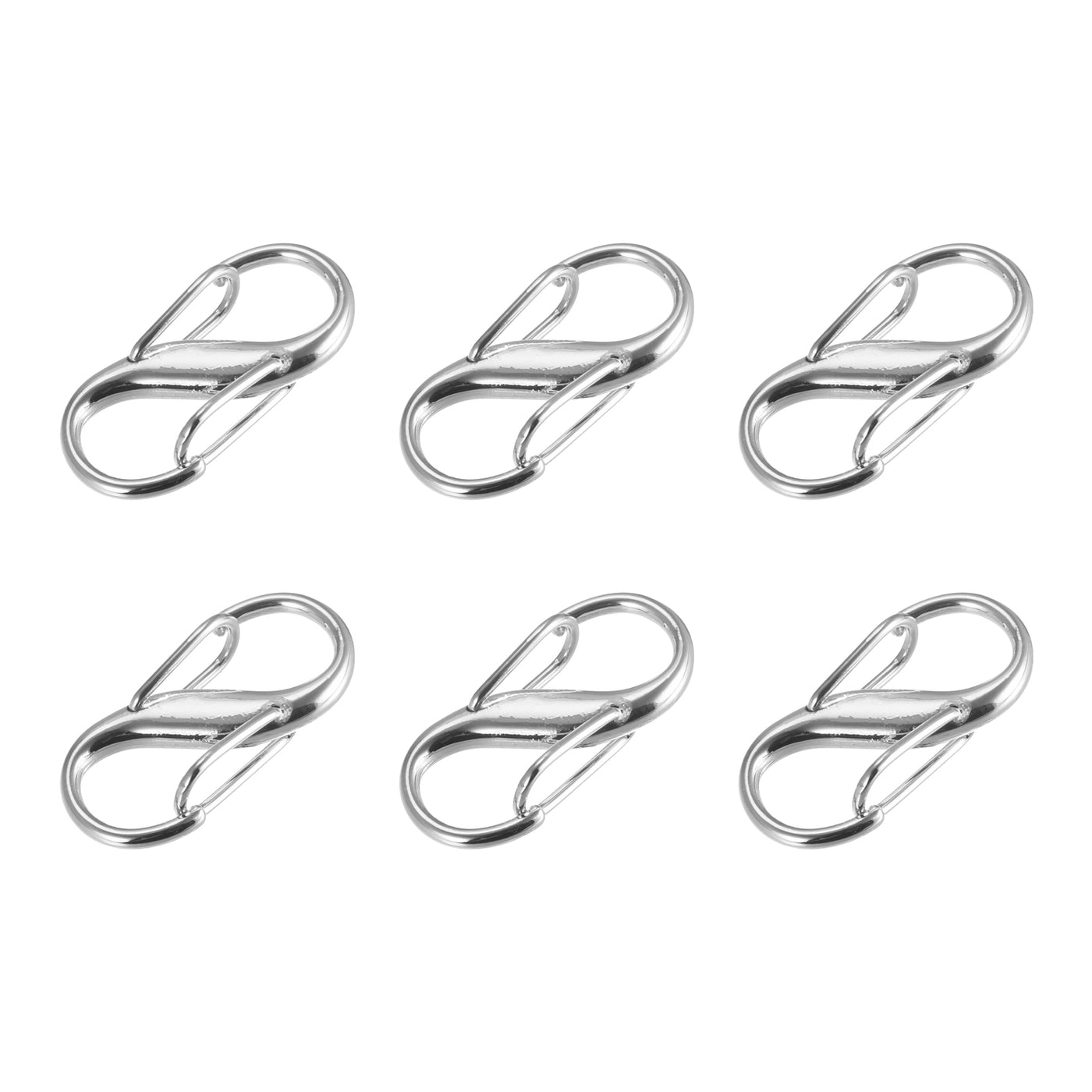 uxcell Uxcell Adjustable Metal Buckle for Chain Strap, 6Pcs 27x13mm Chain Shortener, Silver