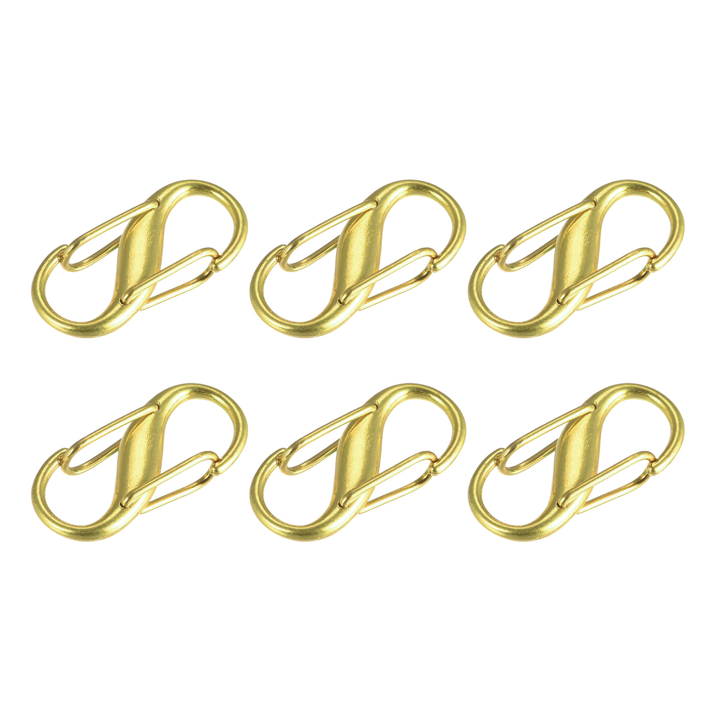 uxcell Uxcell Adjustable Metal Buckle for Chain Strap, 6Pcs 27x13mm Chain Shortener, Champagne