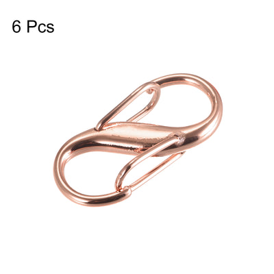 Harfington Uxcell Adjustable Metal Buckle for Chain Strap, 6Pcs 27x13mm Chain Shortener, Rose Gold