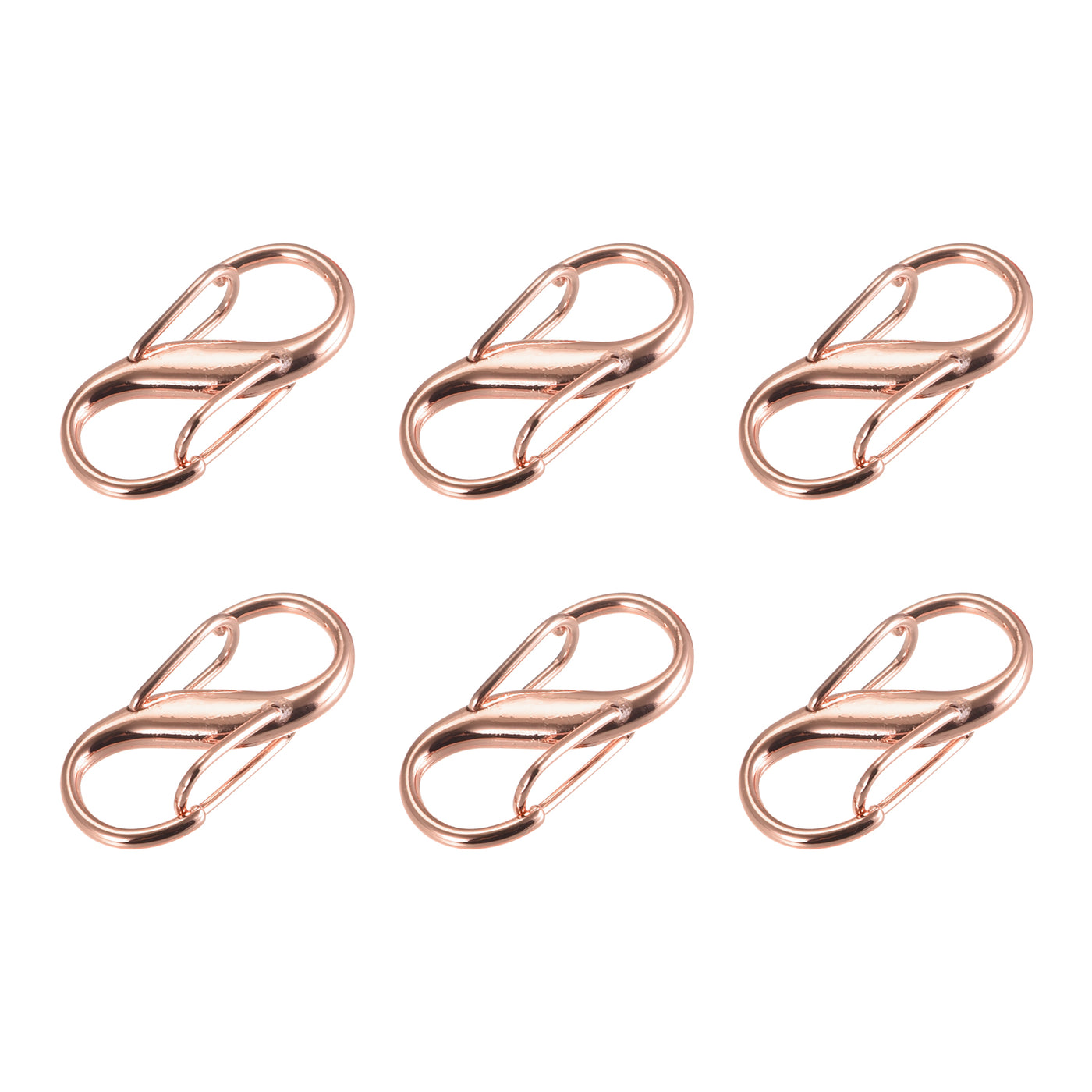 uxcell Uxcell Adjustable Metal Buckle for Chain Strap, 6Pcs 27x13mm Chain Shortener, Rose Gold